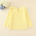 fleece undershirts children autumn clothes high quality lace girls winter lonh sleeve Tee warm soft kids tee